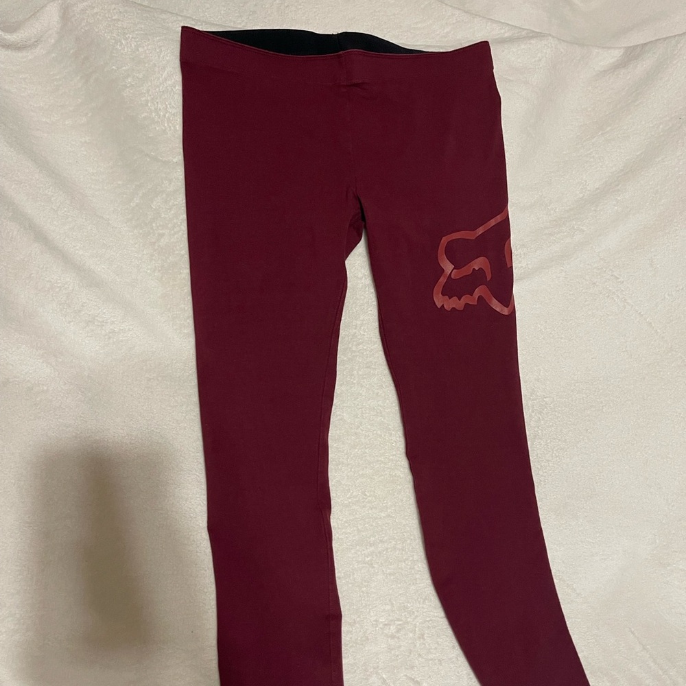 Fox Kids Burgundy Leggings with Logo